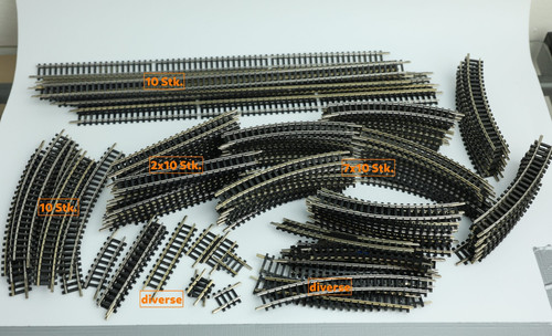 Minitrix spur gleispaket - spur, mit