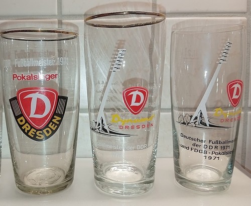 Glas dynamo dresden ddr - 3x,