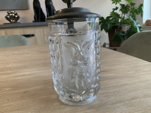 Antiker pressglas bierhumpen - pressglas,