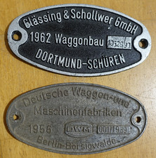2 x WAGGONSCHILD GLÄSSING &