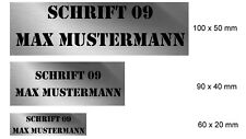 Namensschild Gravur personalisiert Türschild V2A 0,8 mm Edelstahl Klingelschild