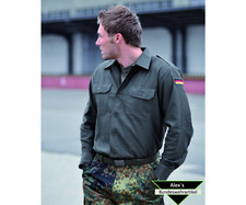 BW Feldhemd Bundeswehrhemd Hemd BW Armeehemd oliv Langarm Neu Mil