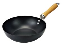 Wokpfanne Bratpfanne Chinapfanne Asia ALPINA Wok Pfanne mit Holzgriff Ø 20,5 cm