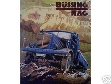 Altes Reklame Blechschild Büssing NAG Allrad LKW 1941