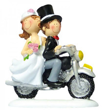 Brautpaar auf motorrad - brautpaar,