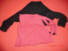 "DANCERIES" Ballett Couture - Bolero Wickeljacke schwarz + Wikelrock rot - Gr. M