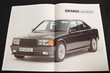 BRABUS 3,5 autosport Tuning MB Mercedes Benz 190 W201 W 201 Prospekt Brochure