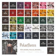 Polarfleece Meterware antipilling - Fleecestoff weich/kuschelig - Kuschelfleece