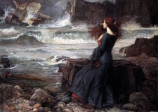 Miranda The Tempest Sturm Meeresbrandung Schiff Shakespeare Waterhouse A3 43