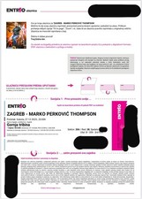 4x Tickets Marko Perkovic Thompson - Zagreb 27.12.25