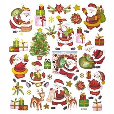32x Weihnachtsmann Aufkleber
