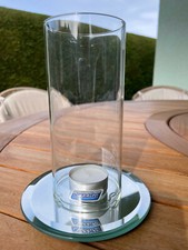 SAPHIRA Windlicht/Teelicht aus Glas & Spiegel mit Belüftungsschlitze
