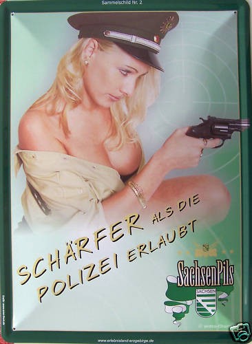 Blechschild sachsenpils erotik - blechschild,