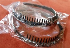 2 Glitzer Haarreifen Glitzer mit Blau u. Silber mit Kamm Haarreifen Haarschmuck 
