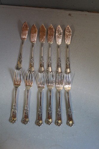 Fisch besteck versilbert - besteck,
