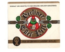 Deutschland - Vintage Bieretikett - Berliner Burgerbrau, Berlin - Berliner Edel Hell