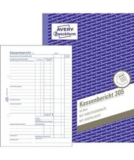 AVERY Zweckform 305 Kassenbericht (A5, 50 Blatt, mikroperforiert, retrograde Erm