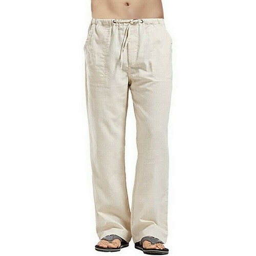 Herren leinen freizeit hosen - leinen,