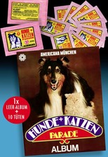 AMERICANA MÜNCHEN HUNDE + KATZEN PARADE SAMMELBILD LEER ALBUM 1971 TOP 10 TÜTEN
