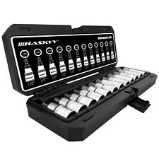 HASKYY 1/2 Zoll Innensechskant Inbus Schlüssel Nuss Set 5-22 mm Stecknüsse 12tlg