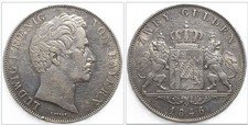 Königreich Bayern Ludwig I. König von Bayern Zwey Gulden 1846 Silber Münze