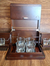 Portable mini wooden bar - bar, 10"