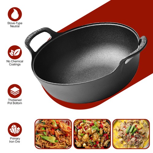 Gusseisen wok 20cm - gusseisen, induktion