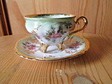 Porzellan Mokkatasse von Kleiber , Regnitzlosau , 22 Karat vergoldet, Fußtasse