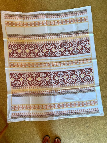 Vintage tischdecke kreuzstich - vintage,