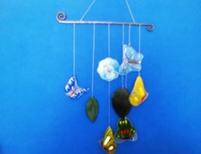 Glas Mobile Schmetterlinge #S