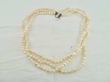 Perlen Kette 3 Reihig barock
