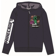 Minecraft Sweatshirtjacke Hoodie Kapuzenjacke Blau Größen: 116 128 140 152