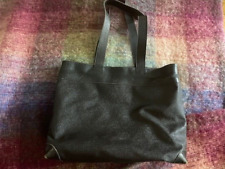 schwarzer Leder Shopper Vintage 49 x 36 x 8 cm, 100% Leder, Henkellänge 77 cm