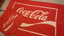 80er Jahre Vintage Coca Cola Bettwäsche 2-Teilig Coke Retro  Kissen + Decke,Top
