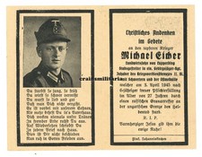 Orig sterbebild gebirgsjäger - sterbebild,
