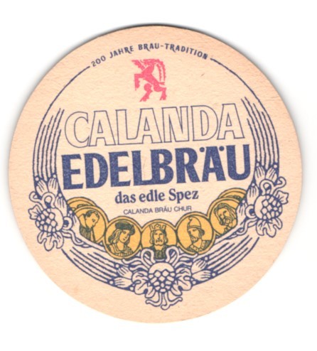Bierdeckel calanda edelbräu - bierdeckel,