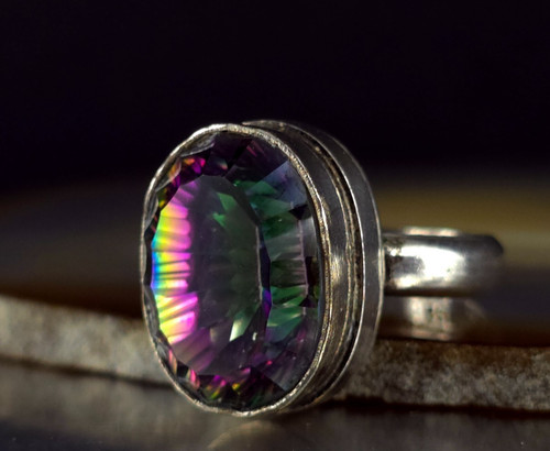 Ring silber 925 mystik quarz - silber,