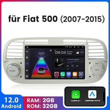 Fiat 500 Android 13 Autoradio CarPlay Head Unit GPS Bluetooth Google Radio FM W