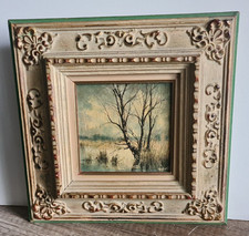 Altes kleines Ölgemälde im