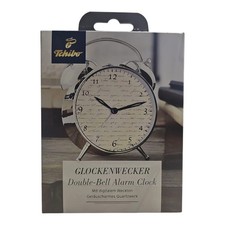 TCM Tchibo Glockenwecker verchromtes Gehäuse mit digitalem Weckton 005