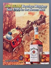 Jim Beam Seit 1795 in der neuen Welt Postkutsche 1977 Vintage Ad Werbung Reklame