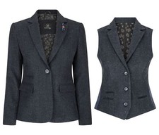 Damenhose Fischgräte Tweed