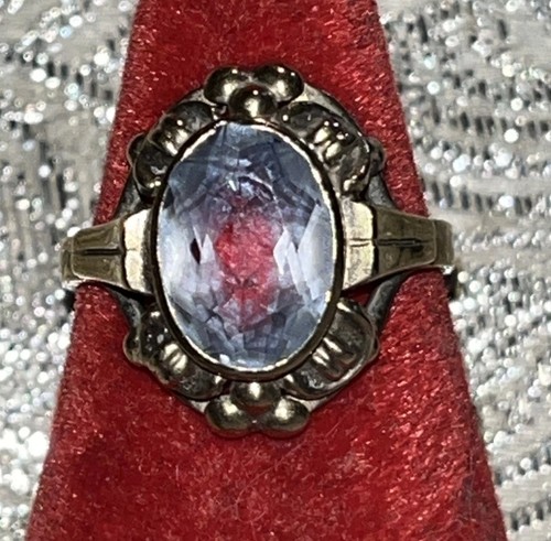 Art deko ring mit hellblauem - art,