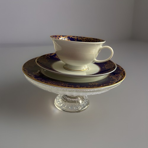 Porzellan tee trio kobalt - porzellan,