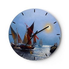Modern Wanduhr 40x40cm Rund