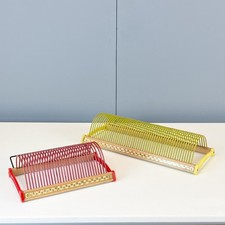 Vintage 30er und 50er Plattenhalter Plattofix Buche und Kunststoff 70er Jahre