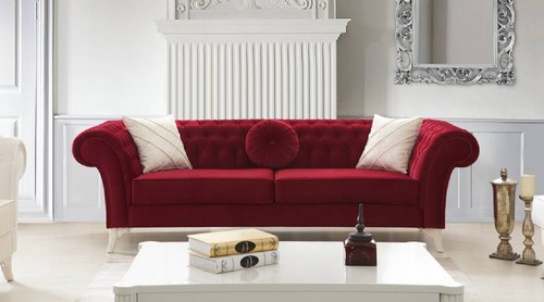 Chesterfield samt sofa - chesterfield, 4
