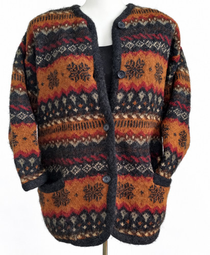 Strickjacke 100 schurwolle xl - schurwolle,