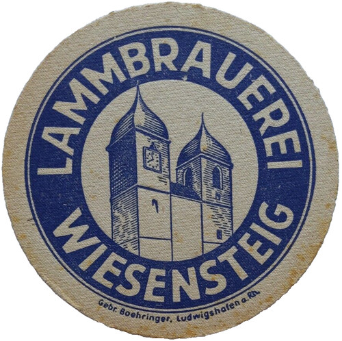 Alter bierdeckel lammbrauerei - bierdeckel,