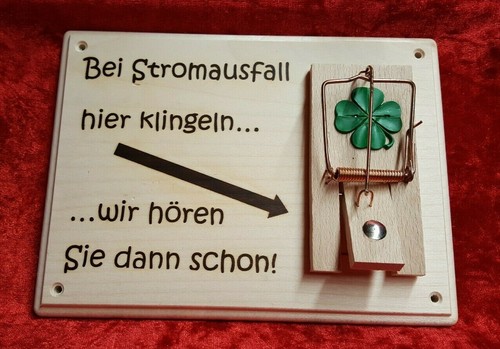 Türschild mausefalle - türschild,